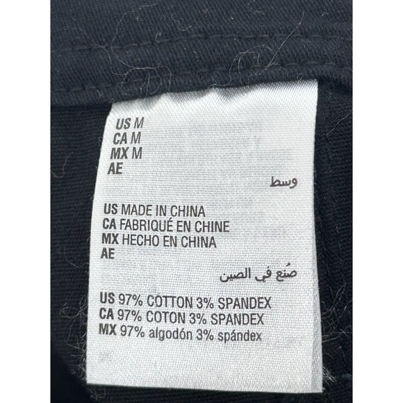 Bar lll Women’s Black Pants M Tie Belt Tapered Button Closure Pockets Stretch - Picture 8 of 16